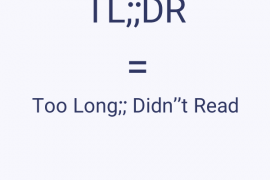Abbreviation of TL;DR TL;DR